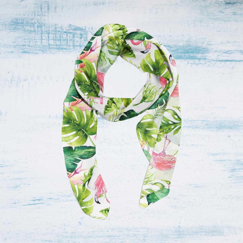 Pink Flamingos Soft Silky Scarf