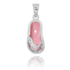 Pink Opal Flip Flop Pendant Necklace