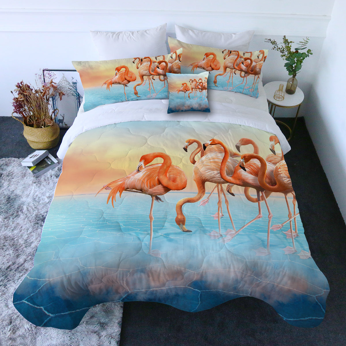 Pink Party Comforter with Shams and Pillow Cover