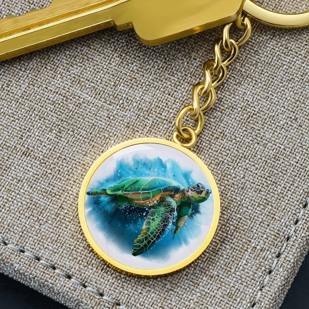 Queen of the Ocean Beachy Keychain