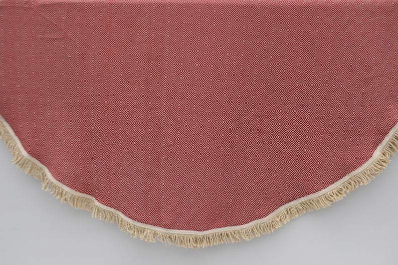 Red 100% Cotton Round Beach Towel
