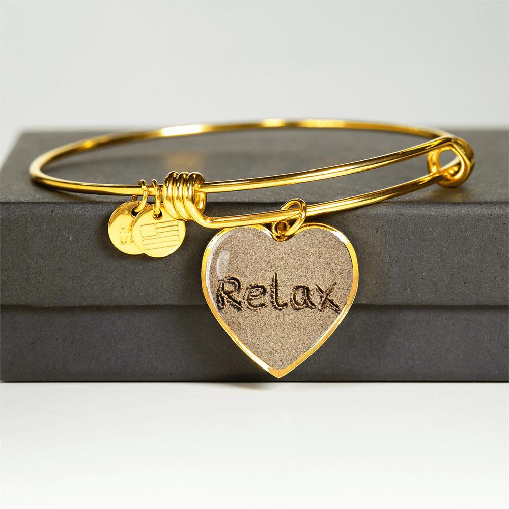 Relax on the Beach Golden Heart Necklace