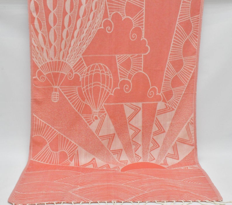 Salmon Sunrise 100% Cotton Towel