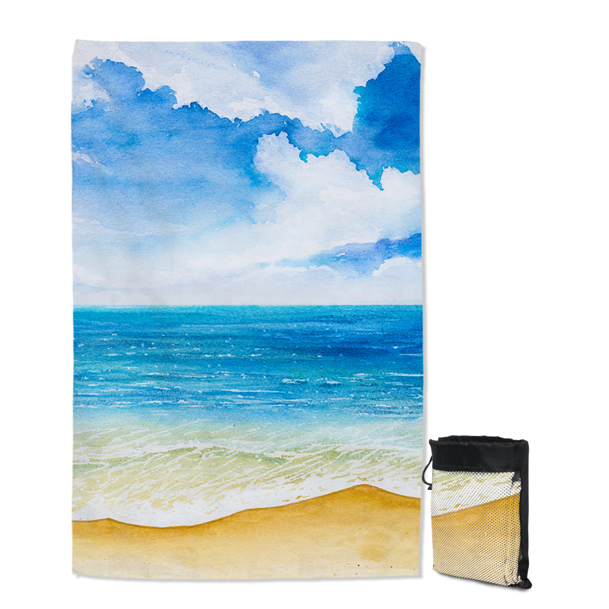 Beach Painting Sand Free Towel