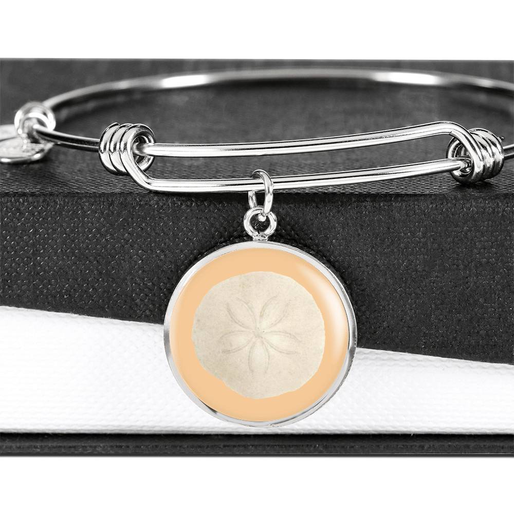 Sandy Sand Dollar Bangle Bracelet