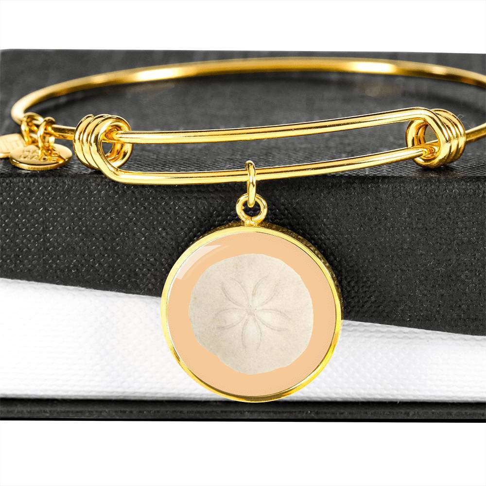 Sandy Sand Dollar Bangle Bracelet