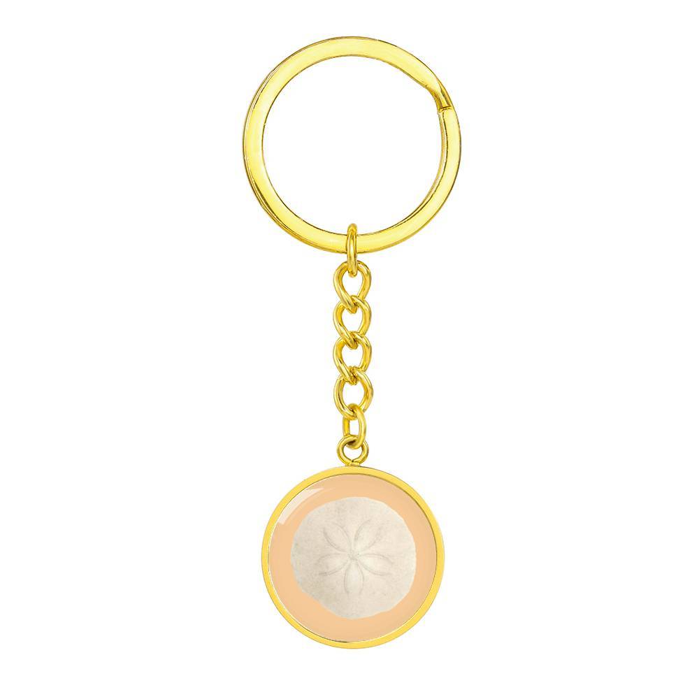 Sandy Sand Dollar Beachy Keychain