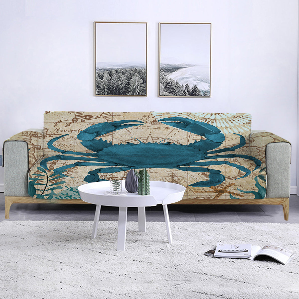 Crab Love Sofa Cover