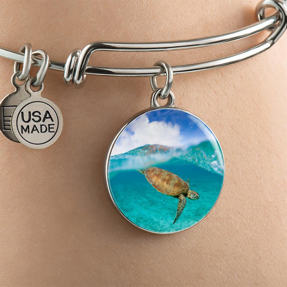Sea Turtle Bangle Bracelet