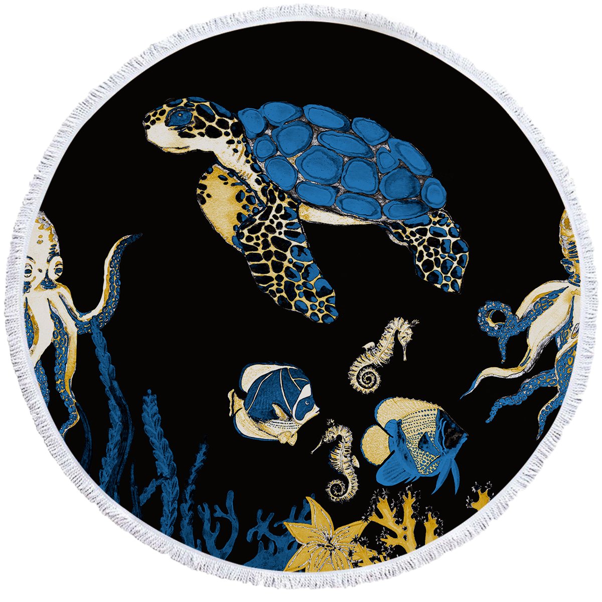 Sea Turtle Blues Towel + Backpack