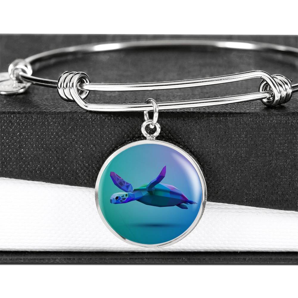 Sea Turtle Glide Bangle Bracelet