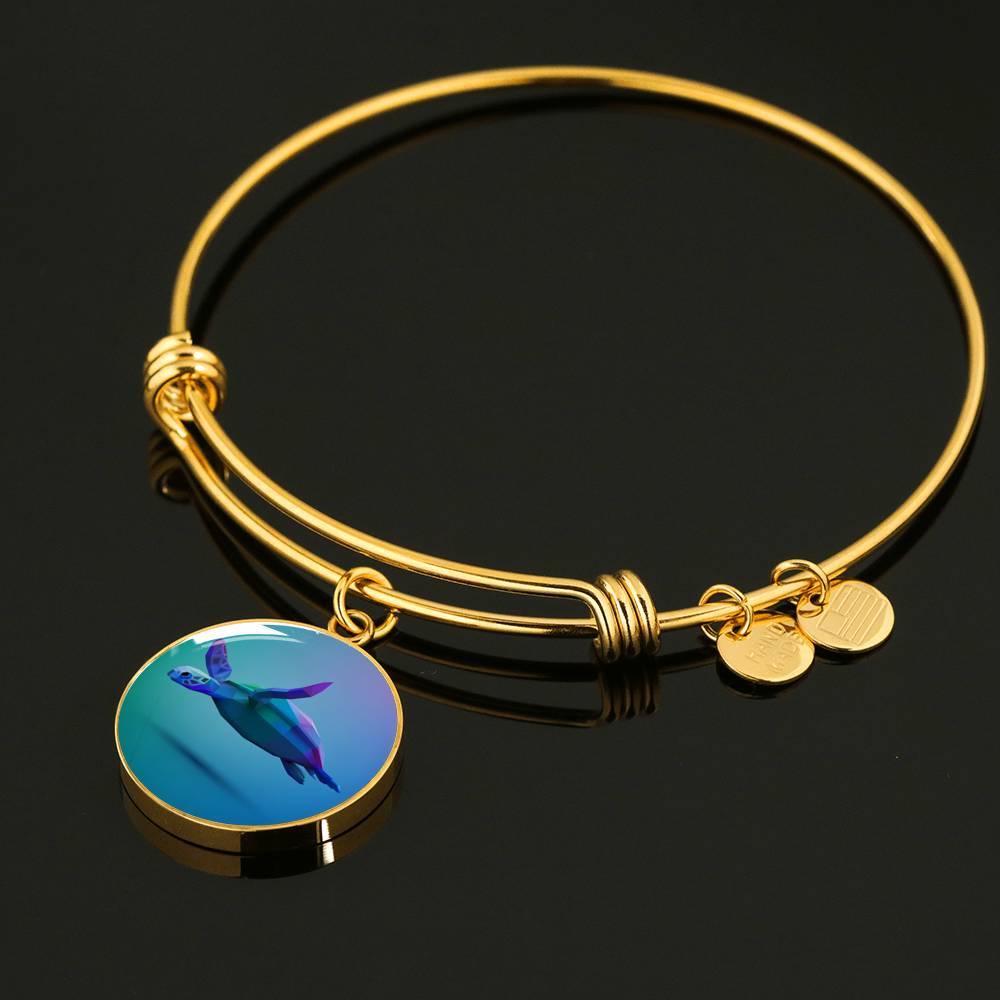 Sea Turtle Glide Bangle Bracelet