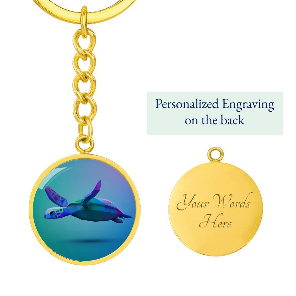 Sea Turtle Glide Beachy Keychain