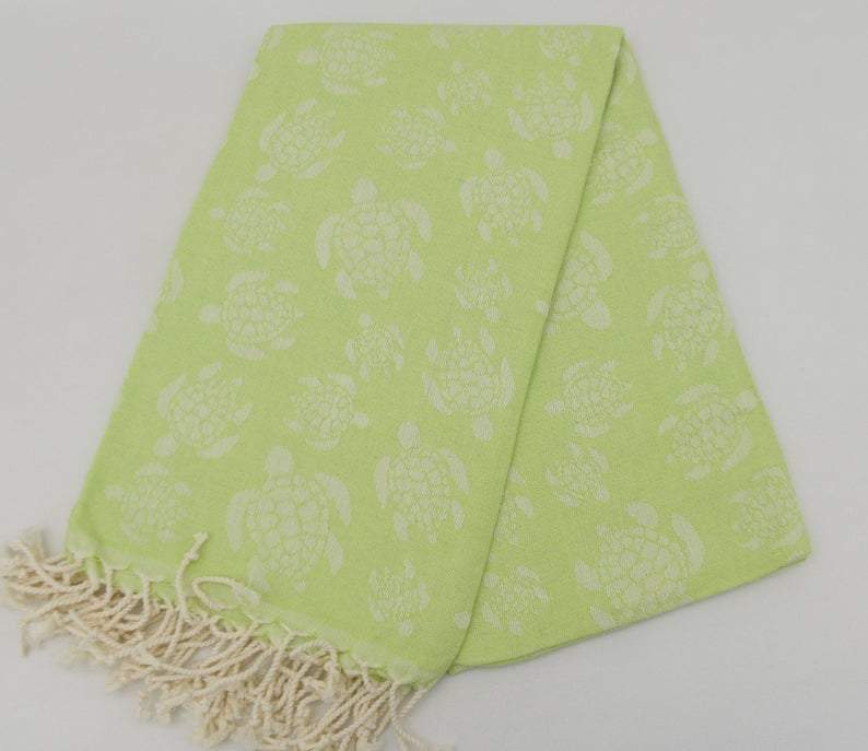 Sea Turtle Green 100% Cotton Towel