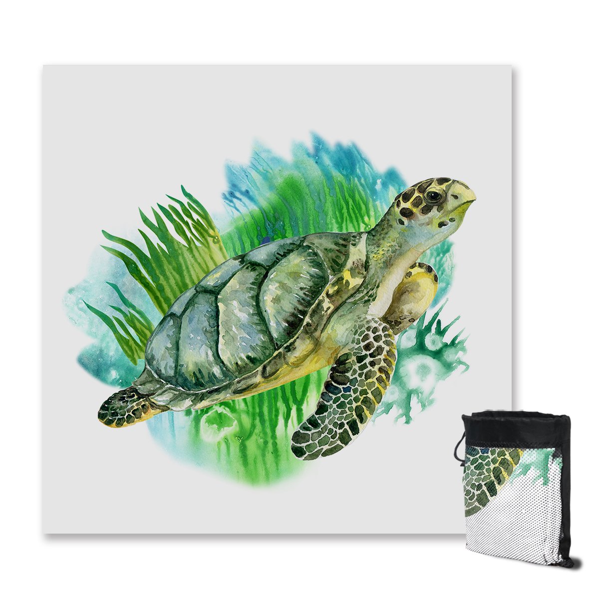 Sea Turtle Greens Sand Free Towel