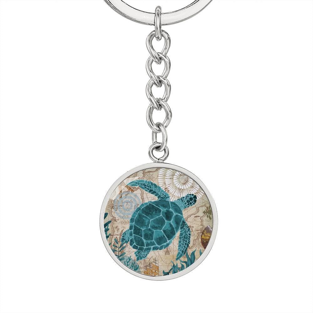 Sea Turtle Love Beachy Keychain
