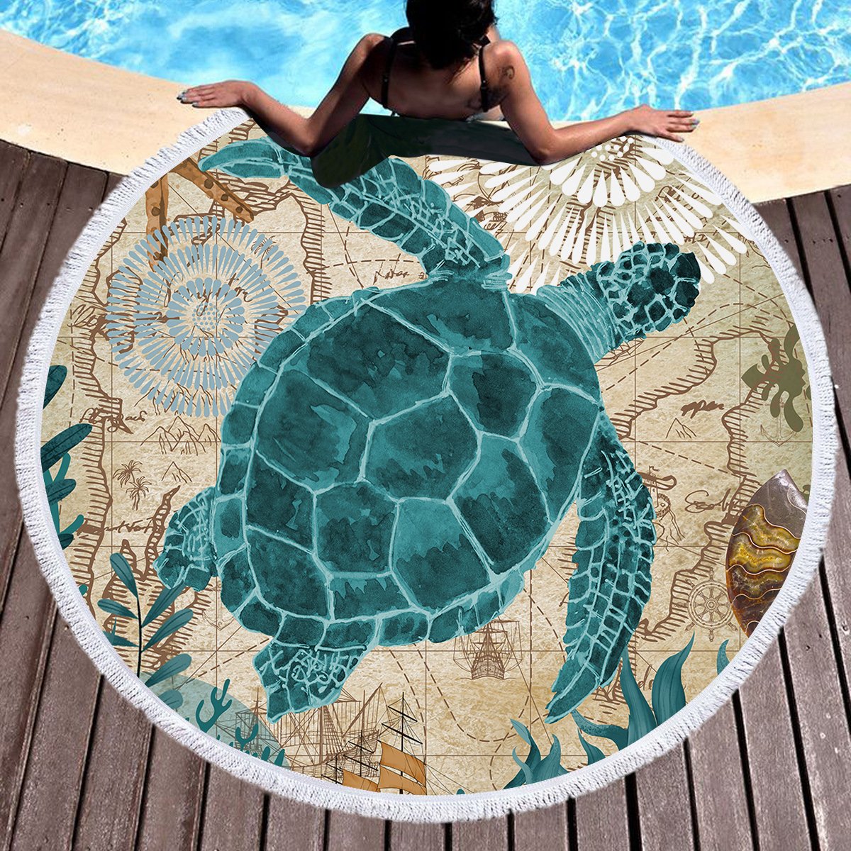 Sea Turtle Love Towel + Backpack
