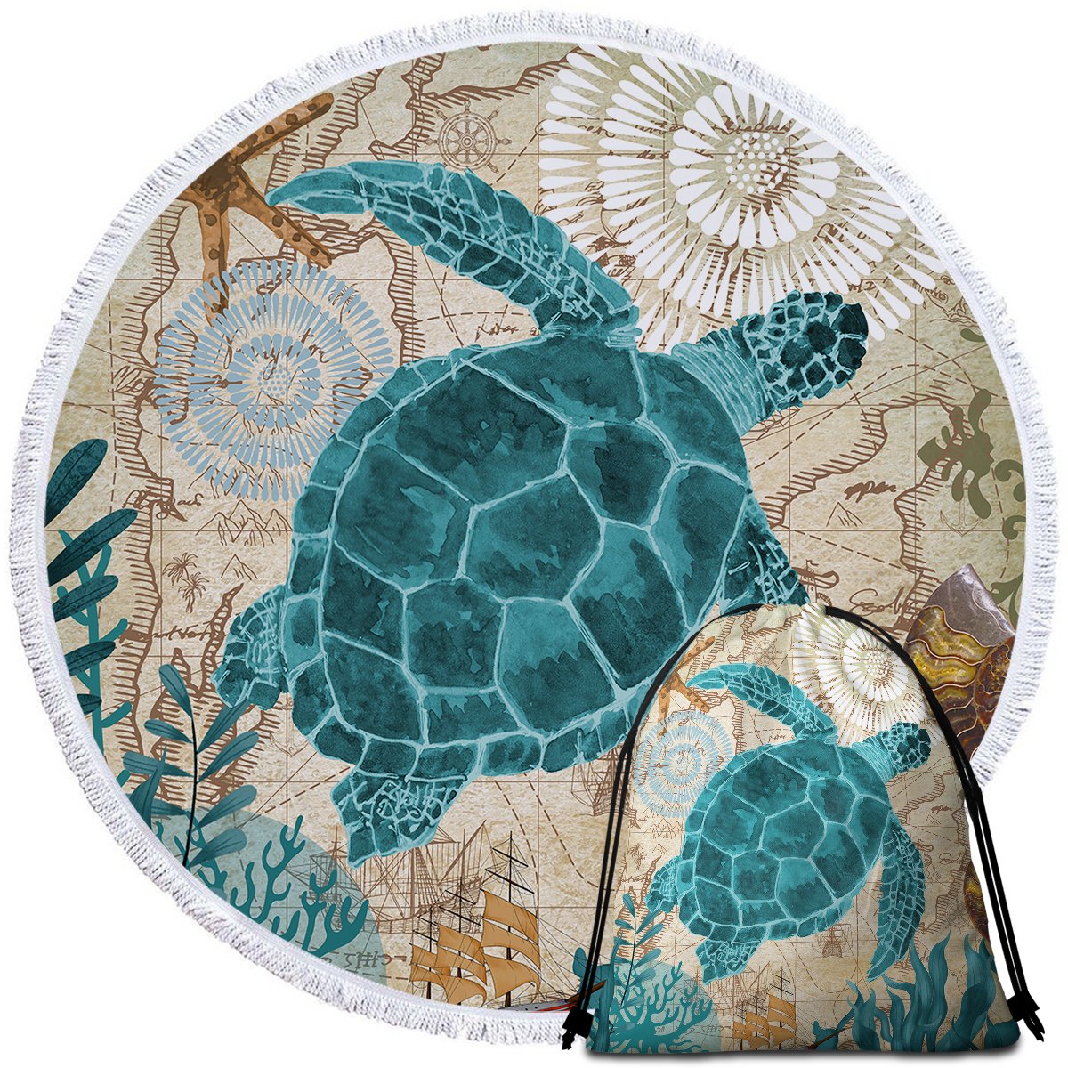 Sea Turtle Love Towel + Backpack