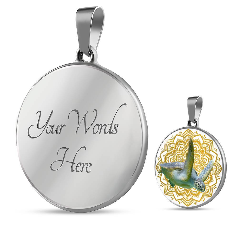 Sea Turtle Mandala Necklace