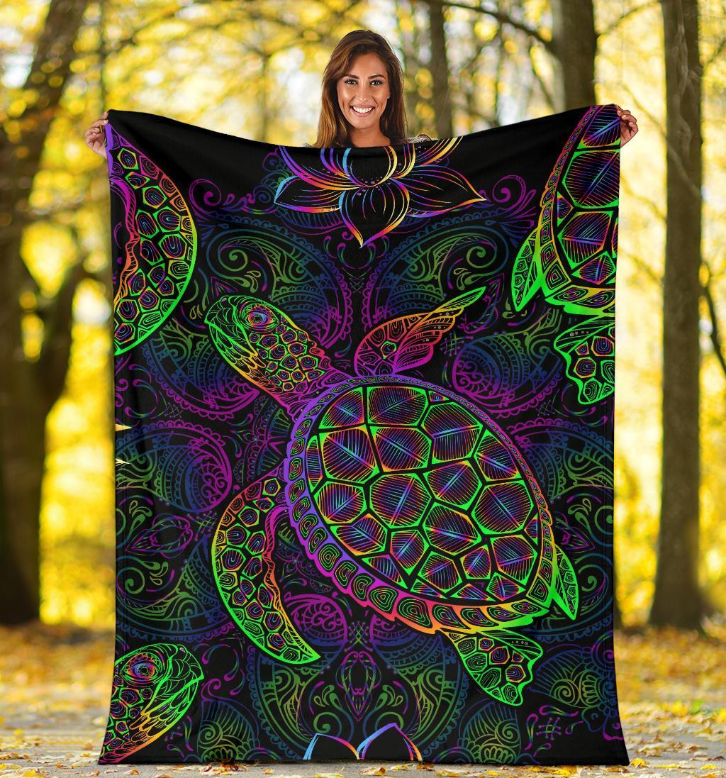 Sea Turtle Mysteries Soft Sherpa Blanket