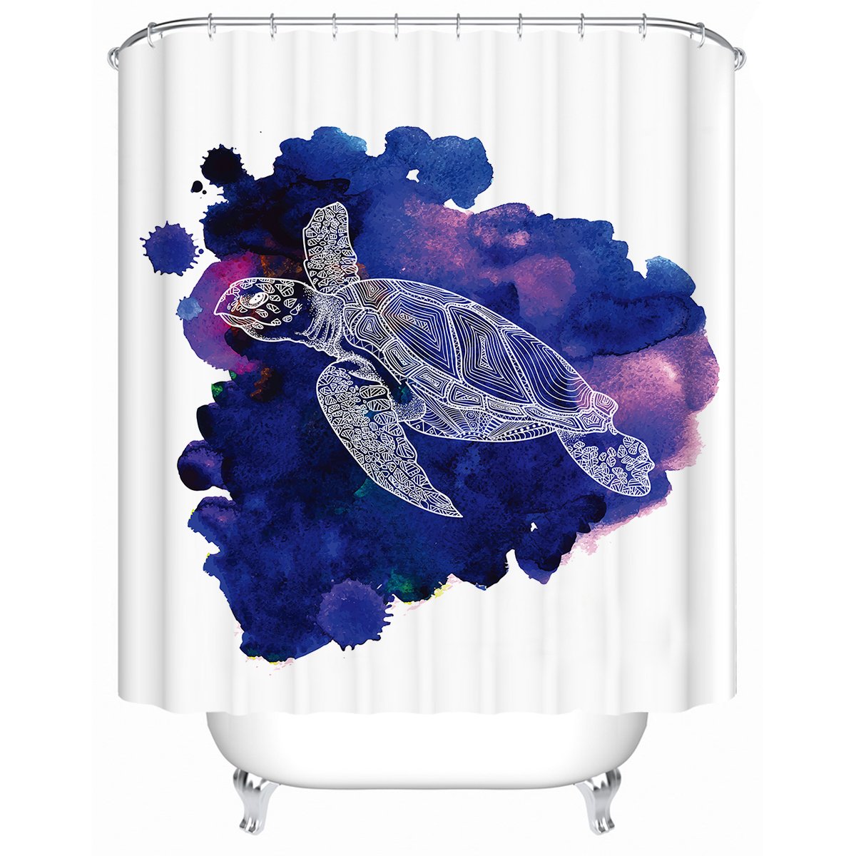 Sea Turtle Purple Shower Curtain