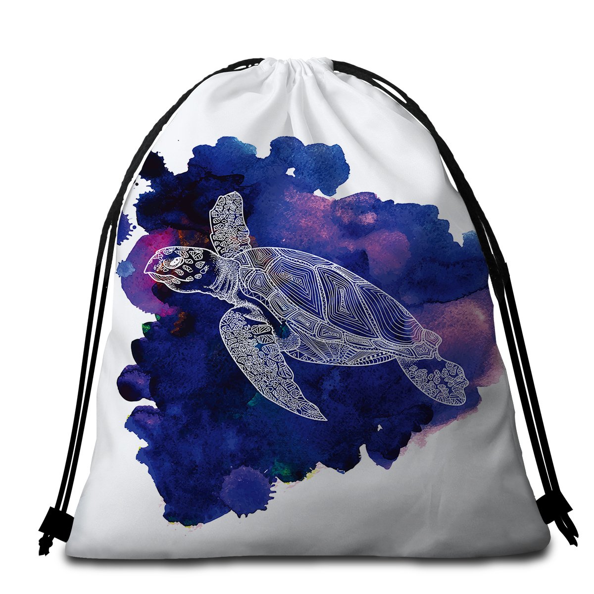 Sea Turtle Purple Towel + Backpack