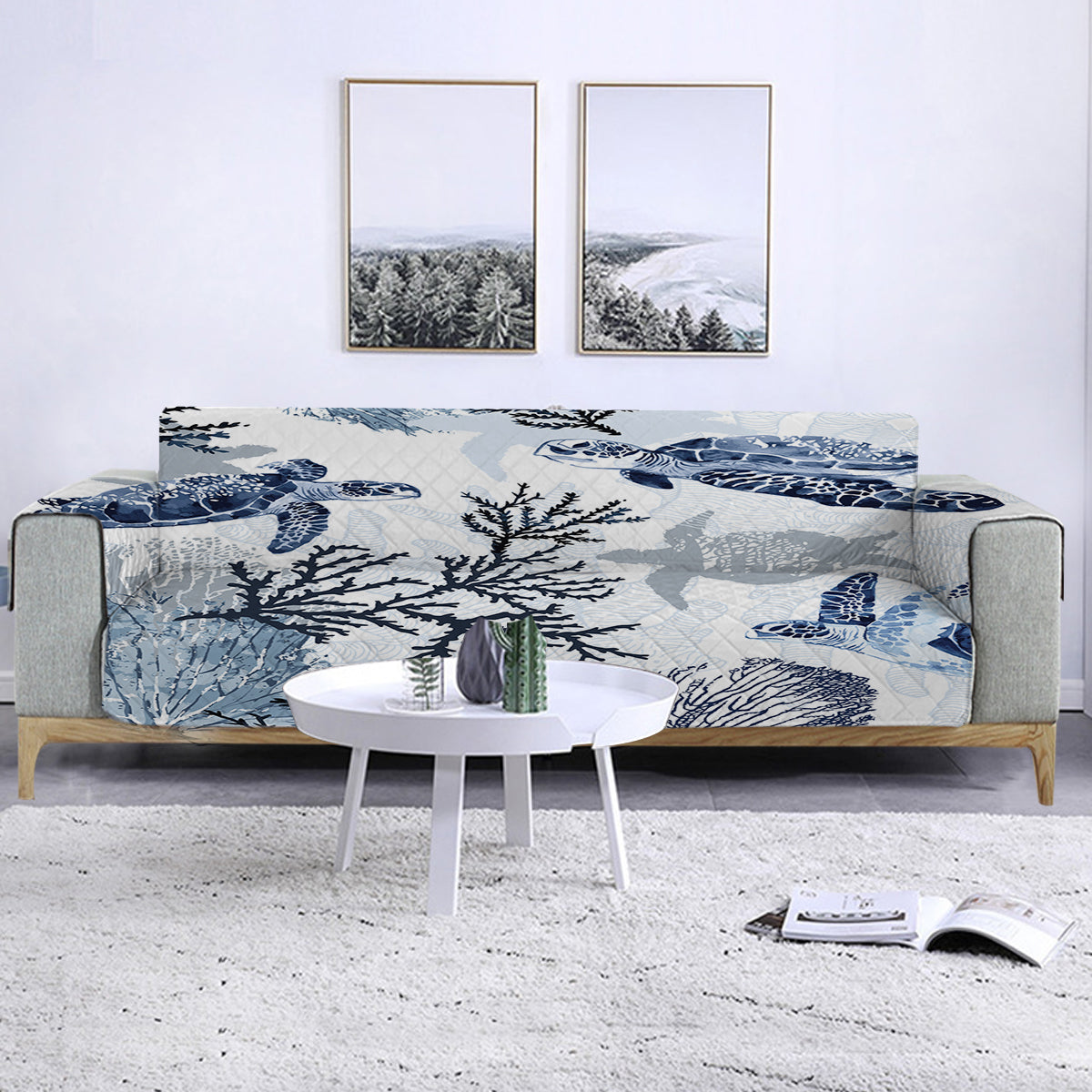 Sea Turtle Wonders Sofa Cover