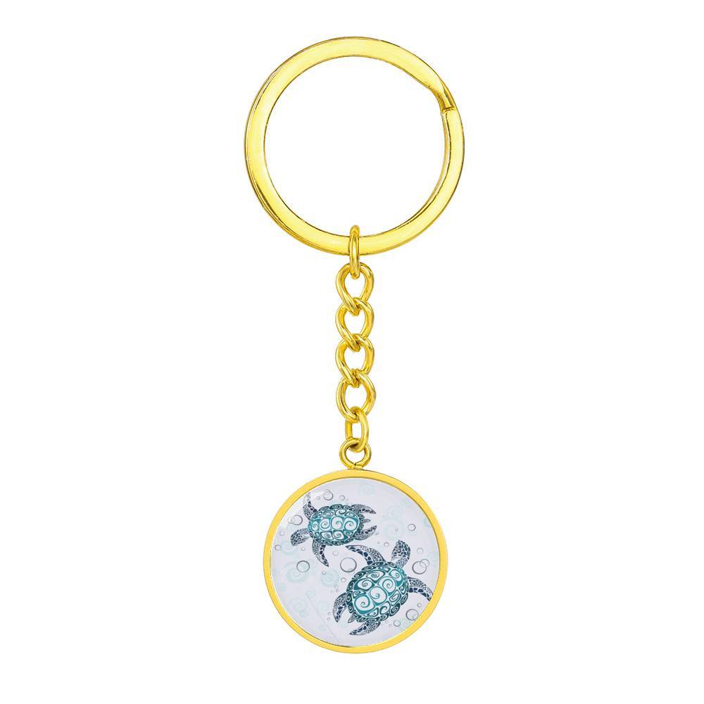 Sea Turtle Twist Beachy Keychain