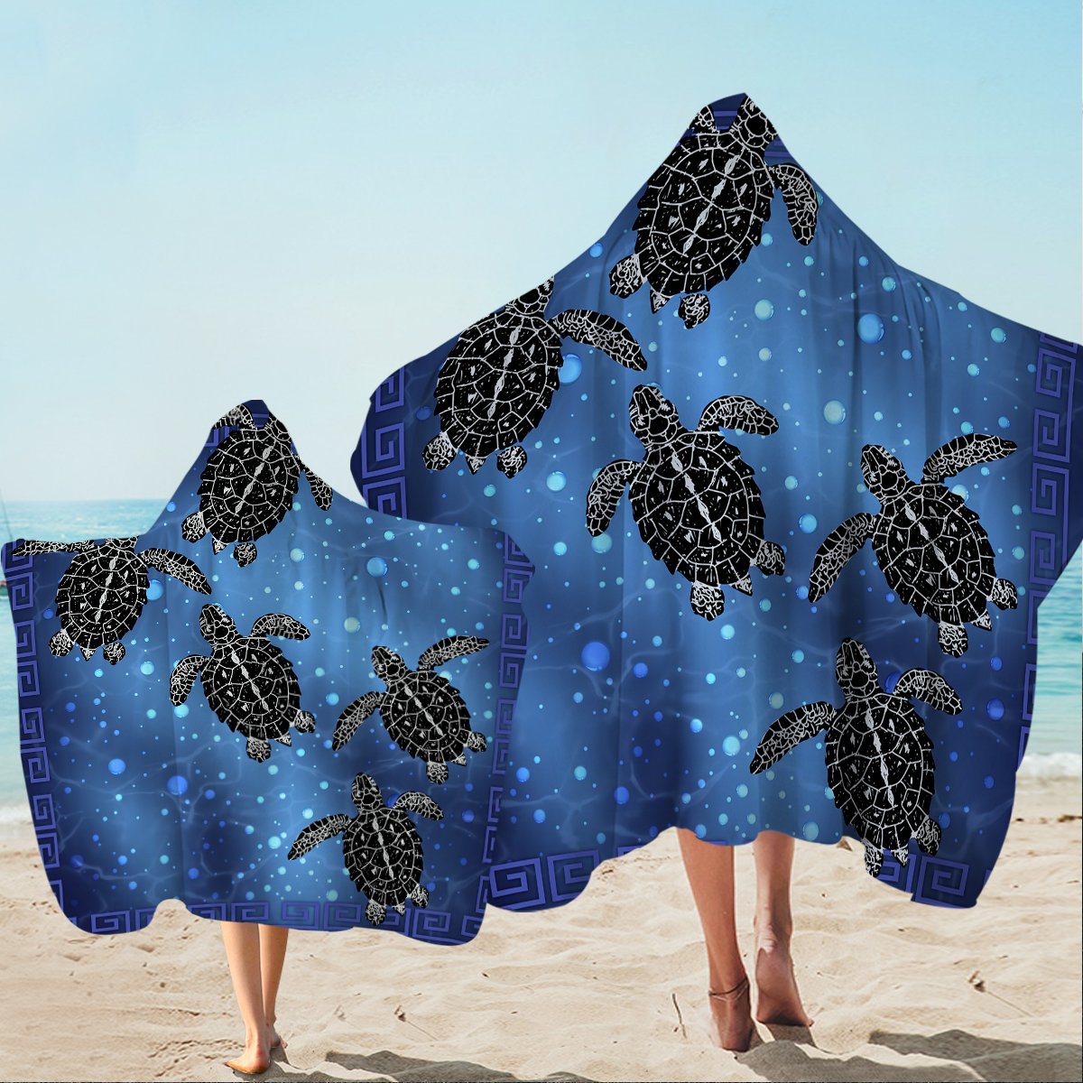 Sea Turtle Voyage Hooded Towel