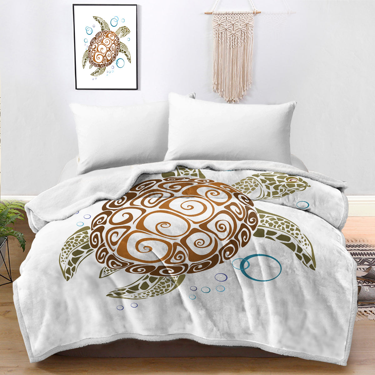 The Great Sea Turtle Bedspread Blanket