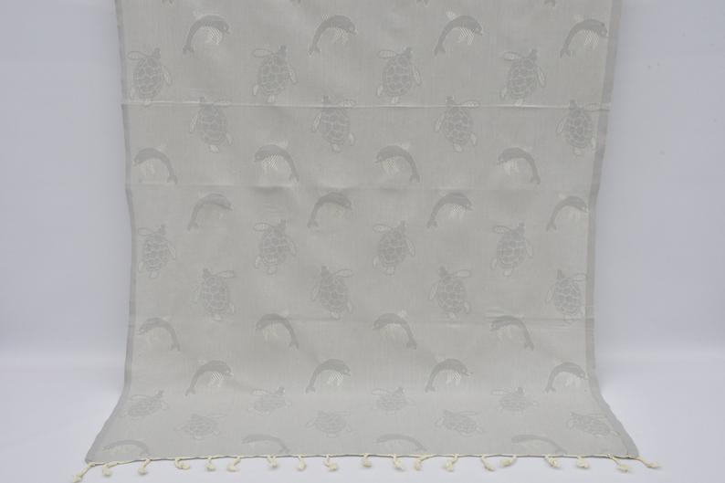 Sea Turtles and Dolphins 100% Cotton Original Turkish Towels