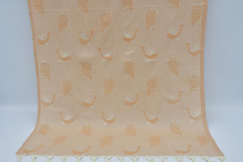 Sea Turtles and Dolphins 100% Cotton Original Turkish Towels