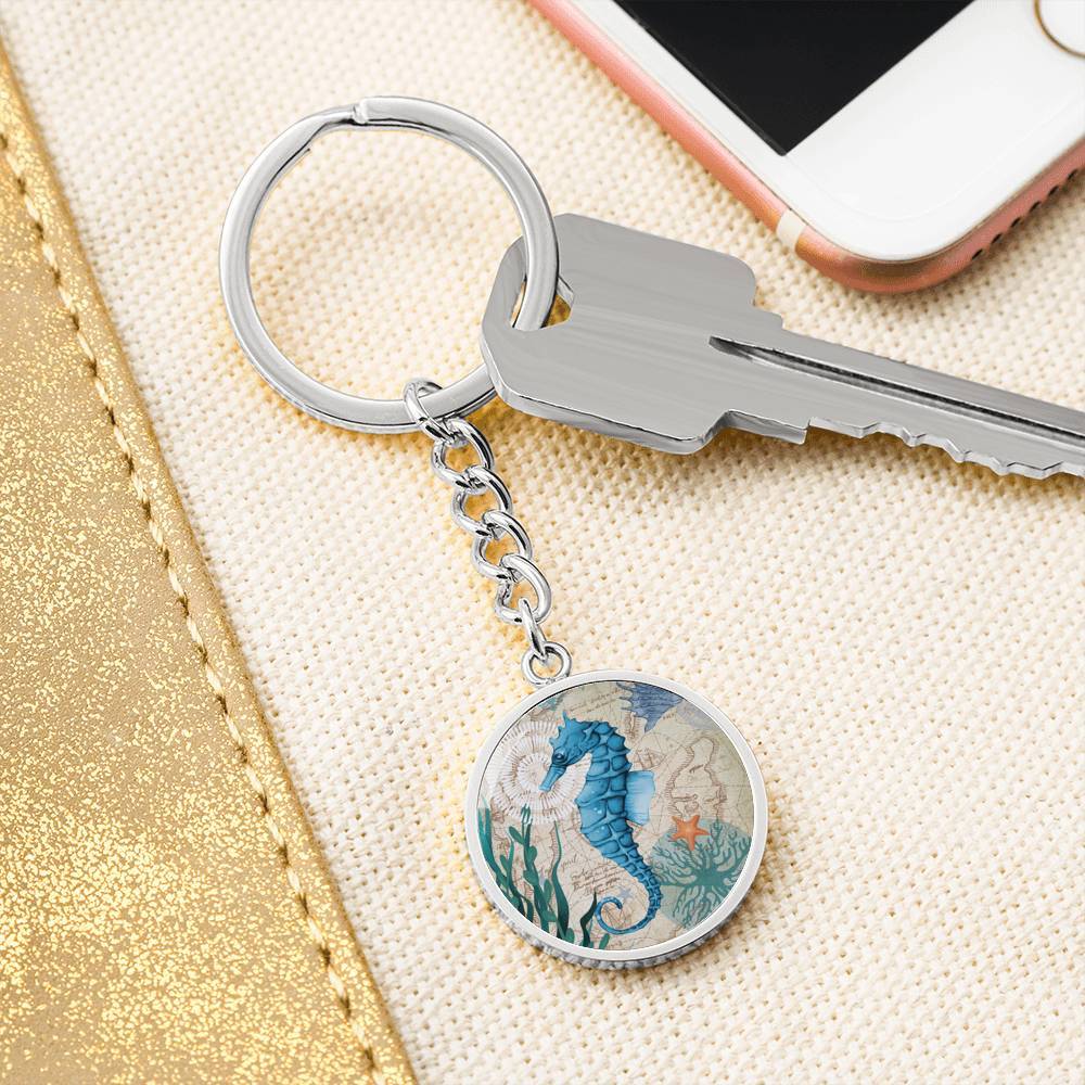 Seahorse Love Beachy Keychain