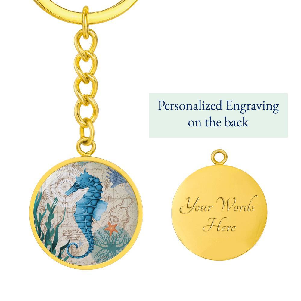 Seahorse Love Beachy Keychain