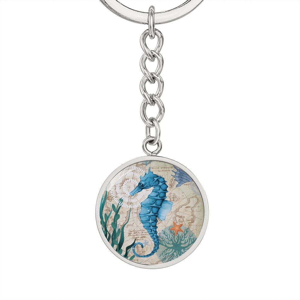 Seahorse Love Beachy Keychain