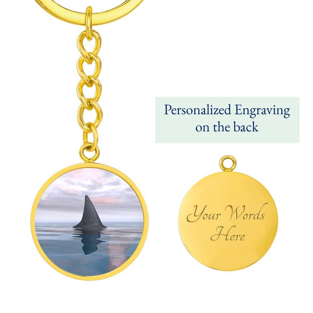 Shark Fin Beachy Keychain
