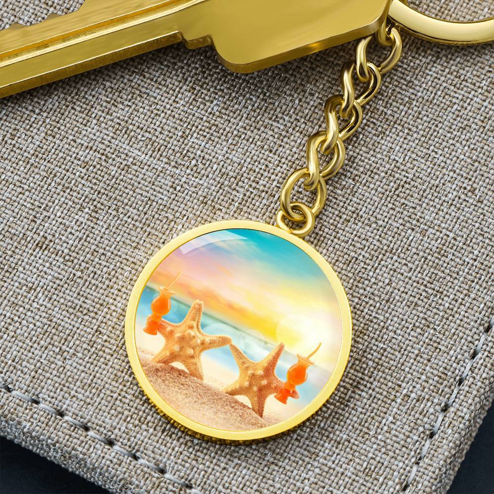 Starfish Friday Beachy Keychain