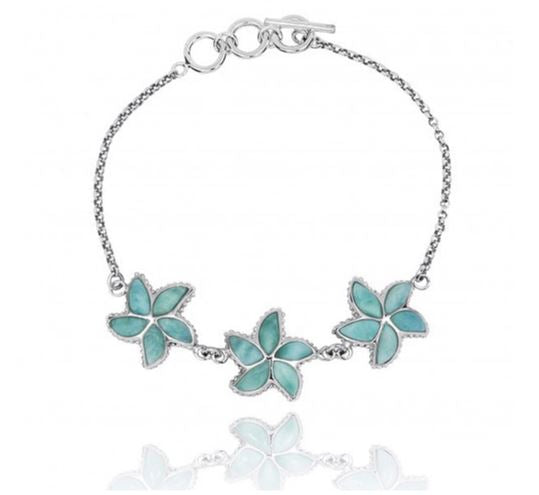 Caribbean Larimar Starfish Bracelet - Miami