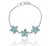 Sterling Silver Starfish with Larimar Chain Bracelet