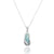 Flip Flop Pendant Necklace with Larimar and Crystal