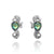 Sterling Silver Seahorse Stud Earrings with Pear Shape Abalone Shell