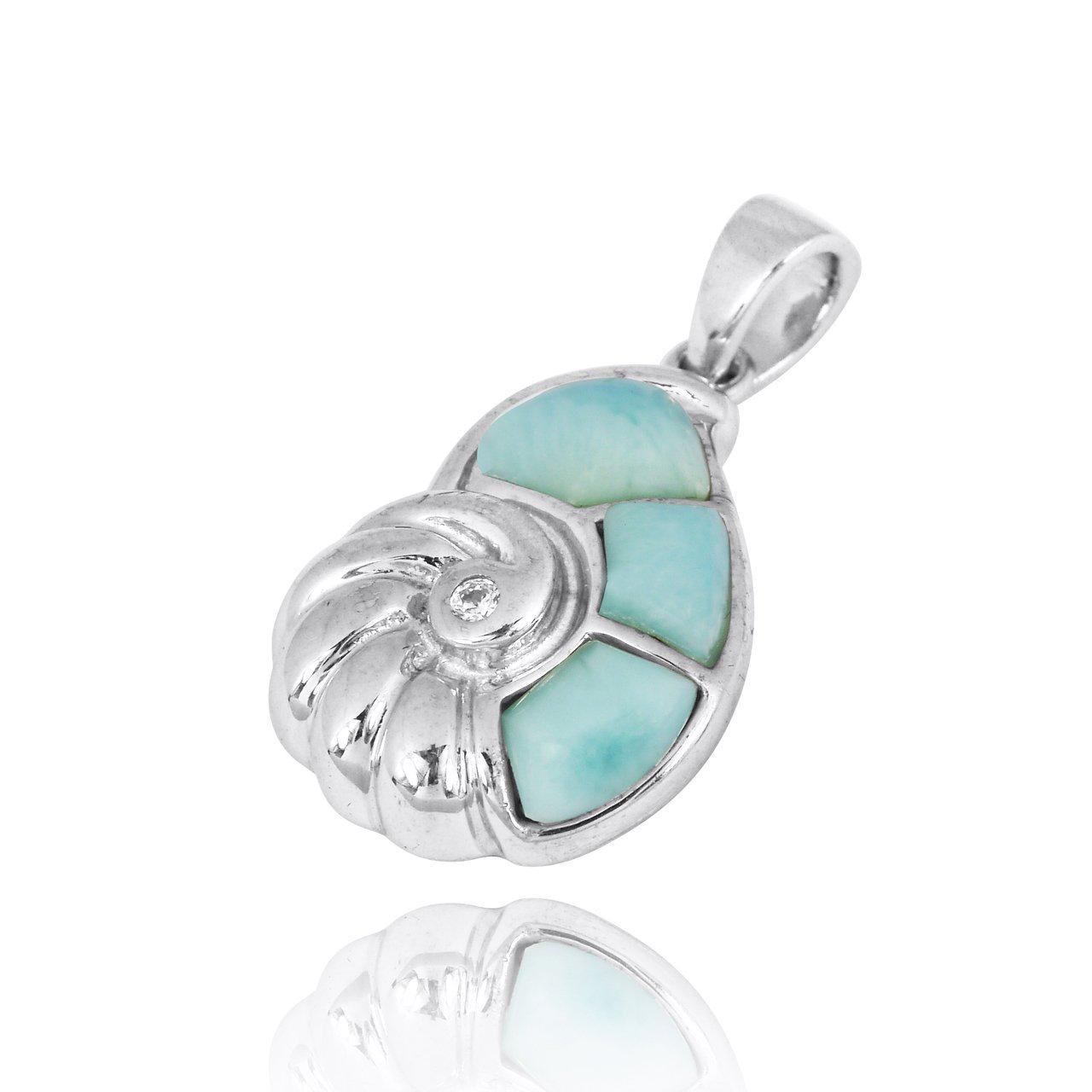 Seashell Necklace with Larimar - Miami