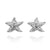 Sterling Silver Starfish Stud Earrings with White Topaz