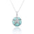 Sterling Silver Starfish Pendant Necklace with Crystal and Larimar