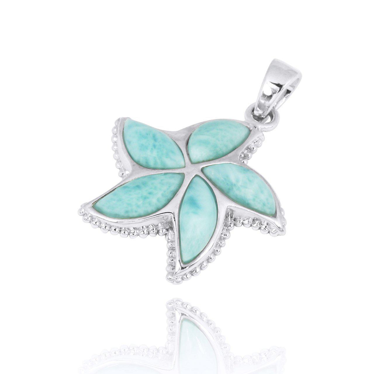 Starfish with Larimar Pendant Necklace