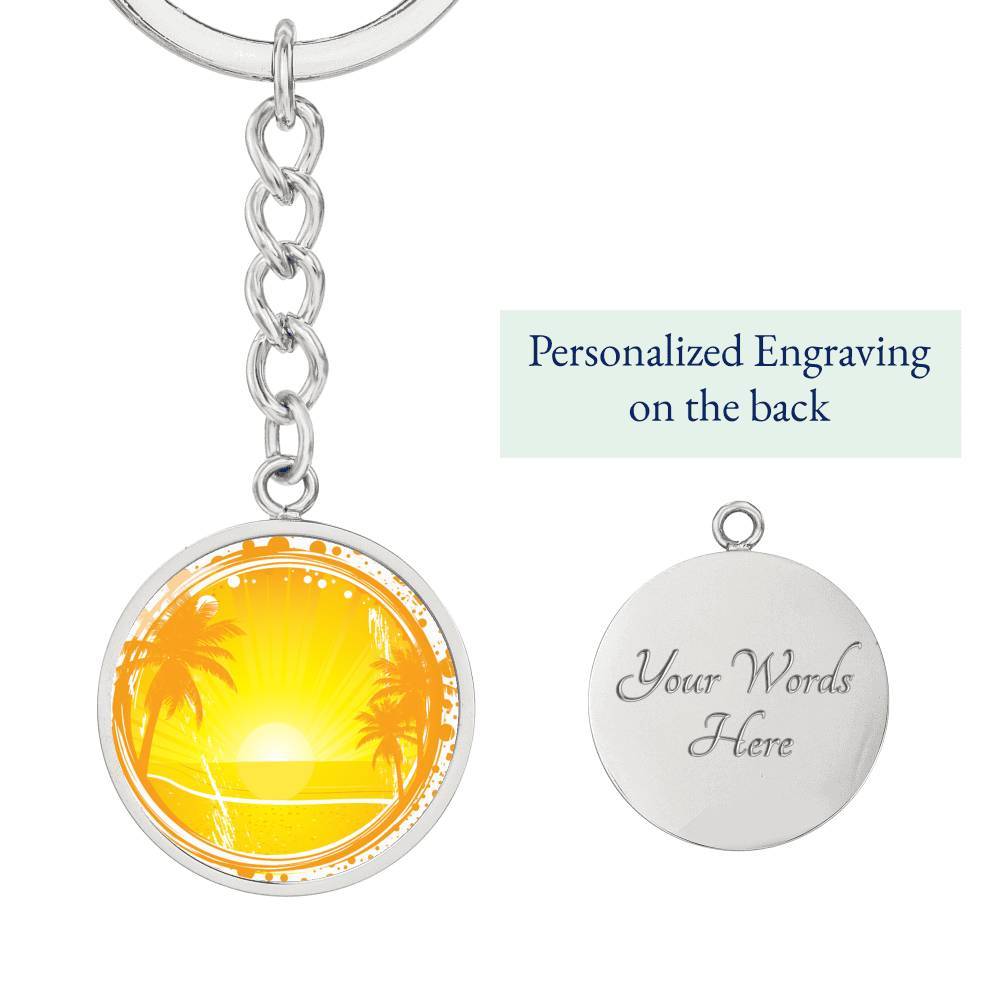 Sunny Palms Beachy Keychain