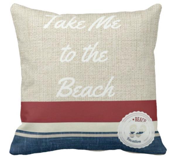 Take Me to the Beach Pillow Cover