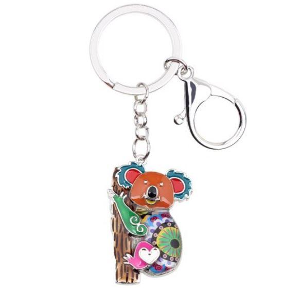 The Beach Bear - Enamel Pendant Key Ring