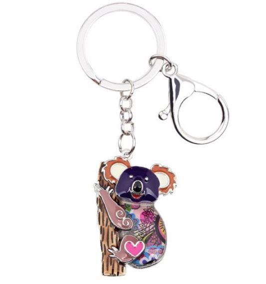 The Beach Bear - Enamel Pendant Key Ring