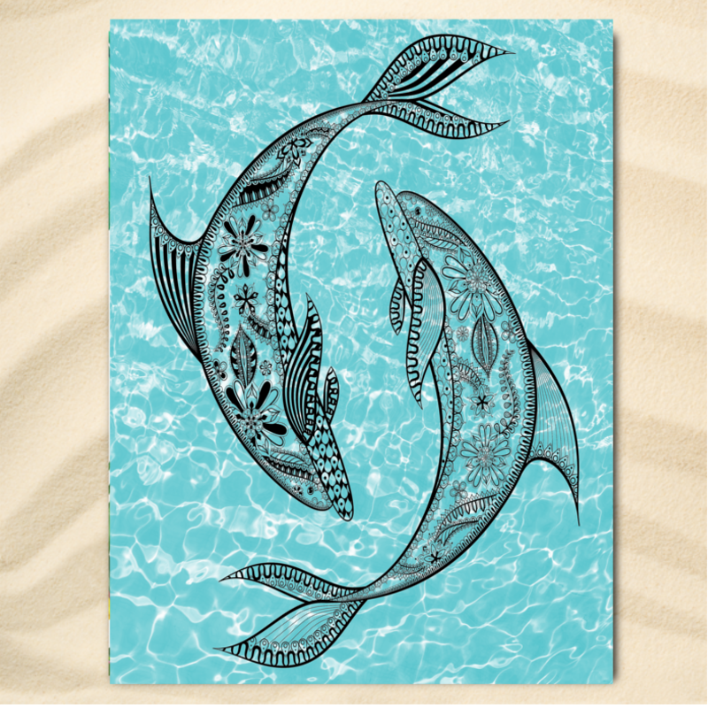 The Dolphin Twist Extra Large Towel